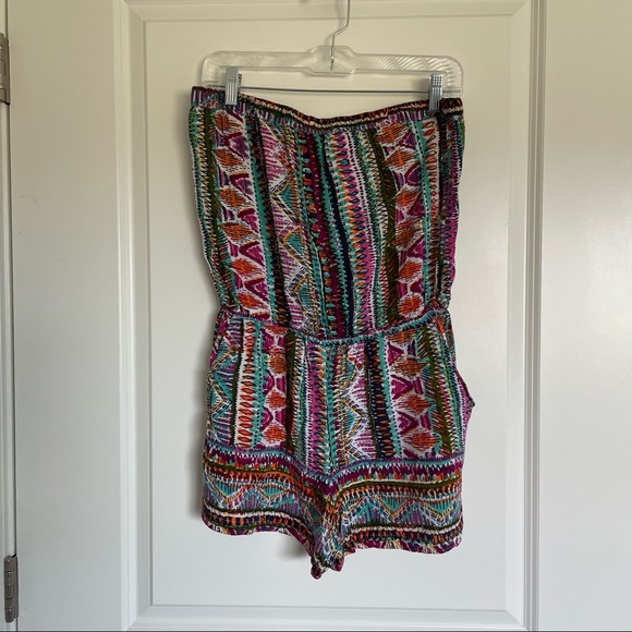 Angie Boho Aztec Romper - Picture 1 of 4
